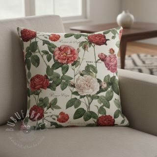 Tkanina dekoracyjna Linenlook premium Vintage Rose Garden digital print