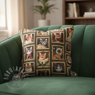 Tkanina dekoracyjna Cats Golden Age digital print