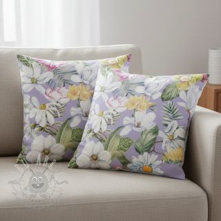 Tkanina dekoracyjna Genoveva flower lila digital print