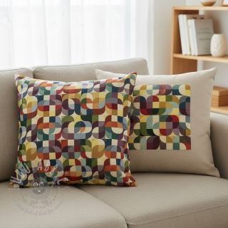 Tkanina dekoracyjna GOBELIN Graphic retro shapes