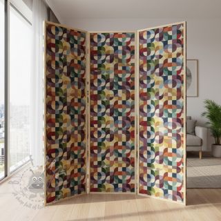 Tkanina dekoracyjna GOBELIN PREMIUM Graphic retro shapes