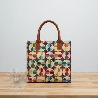 Tkanina dekoracyjna GOBELIN PREMIUM Graphic square circle