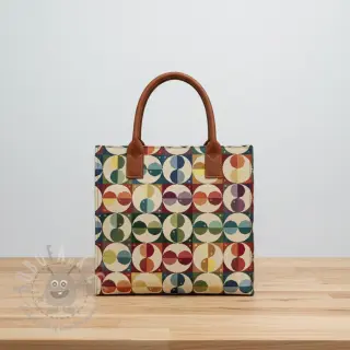 Tkanina dekoracyjna GOBELIN PREMIUM Graphic square circle