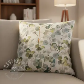Tkanina dekoracyjna Linenlook Eucalyptus boho leaf digital print
