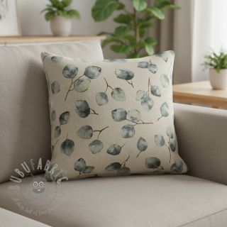 Tkanina dekoracyjna Linenlook Eucalyptus watercolour branch