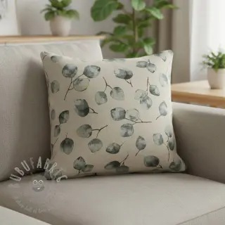 Tkanina dekoracyjna Linenlook Eucalyptus watercolour branch