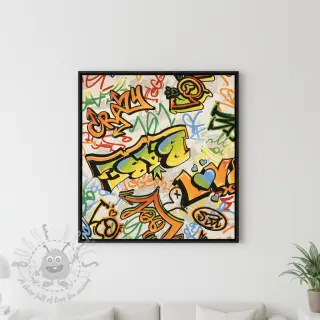 Tkanina dekoracyjna premium Graffiti street art