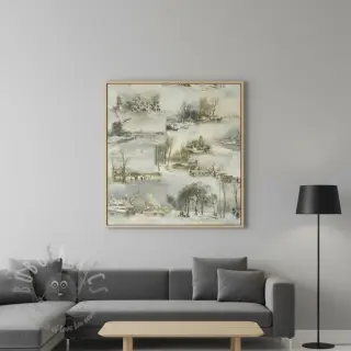 Tkanina dekoracyjna Winter landscape digital print