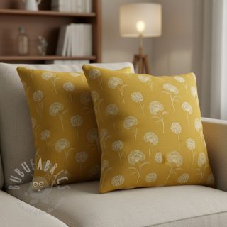 Tkanina dekoracyjna Linenlook Elegant dandelion golden yellow