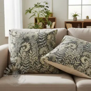 Tkanina dekoracyjna jacquard Boho leaves
