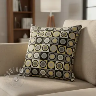 Tkanina dekoracyjna jacquard Round circle luxury