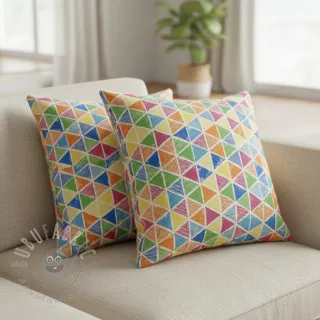 Tkanina dekoracyjna premium Rainbow triangle