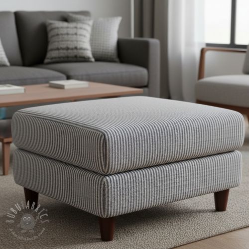 Tkanina dekoracyjna DOBBY Colored stripe navy blue