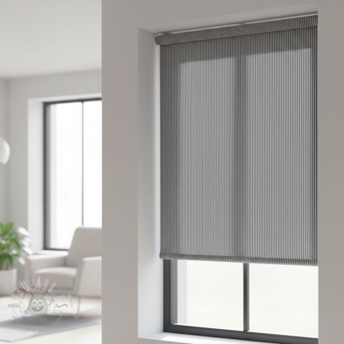 Tkanina dekoracyjna DOBBY Colored stripe navy blue