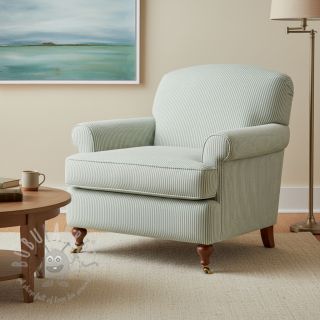 Tkanina dekoracyjna DOBBY Colored stripe soft green