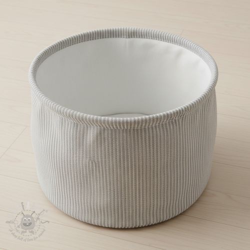 Tkanina dekoracyjna DOBBY Colored stripe grey