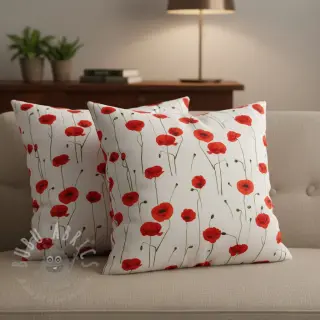 Tkanina dekoracyjna premium Poppy field