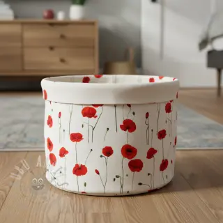 Tkanina dekoracyjna premium Poppy field