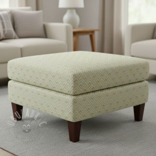 Tkanina dekoracyjna Linenlook Art deco cubes mint metallic premium