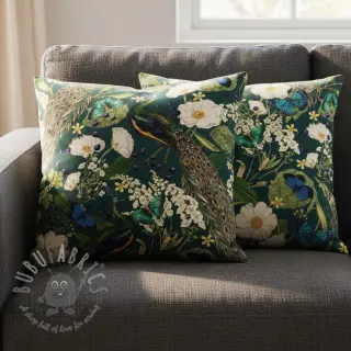 Tkanina dekoracyjna premium Peacock butterfly chique digital print