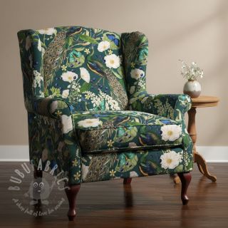 Tkanina dekoracyjna premium Peacock butterfly chique digital print