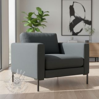 Tkanina płótno CANVAS grey blue