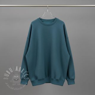 Dresówka drapana MELANGE dark petrol