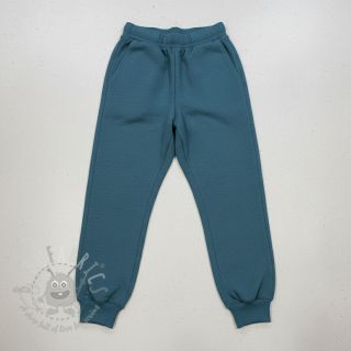 Dresówka drapana MELANGE dark petrol