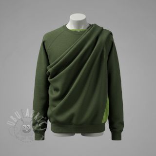 Dresówka drapana MELANGE bottle green