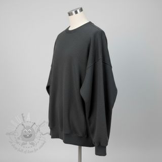 Dresówka drapana MELANGE dark grey