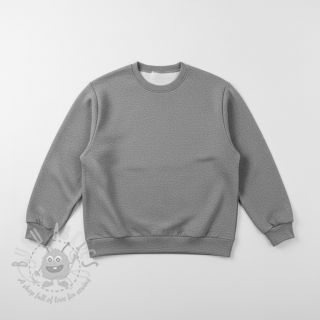 Dresówka drapana MELANGE middle grey