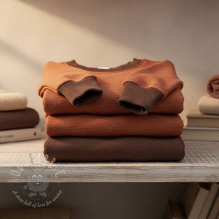 Dresówka drapana MELANGE brick