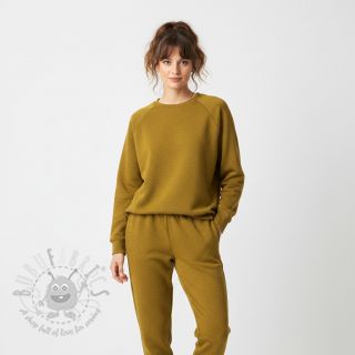 Dresówka drapana MELANGE ochre