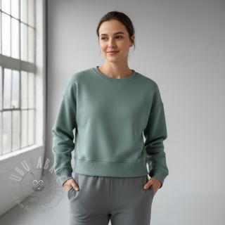 Dresówka drapana dark mint