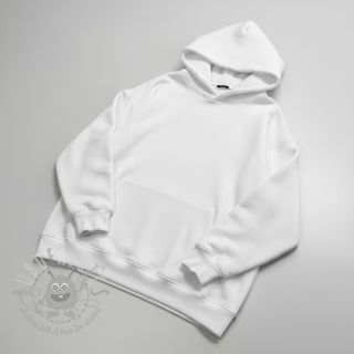 Dresówka drapana optical white