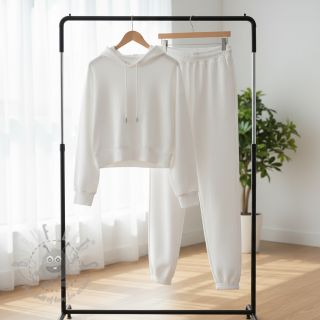 Dresówka drapana optical white