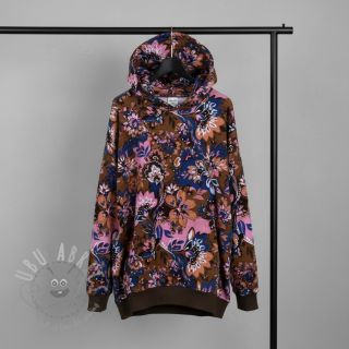 Dresówka Flowers Mici brown digital print