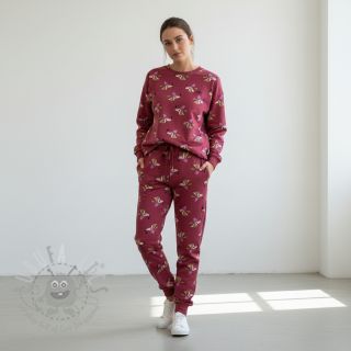 Dresówka Dogs and hearts red