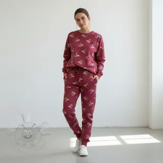 Dresówka Dogs and hearts red