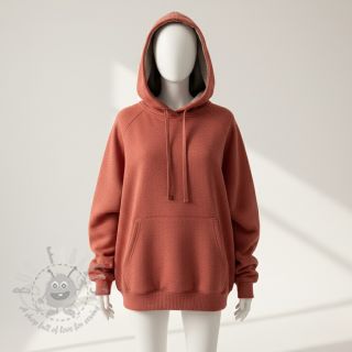 Dresówka drapana JOGGING henna melange