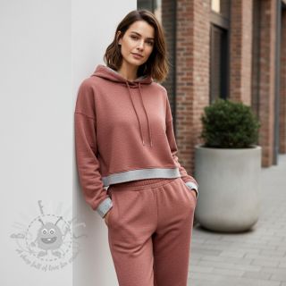 Dresówka drapana JOGGING henna melange