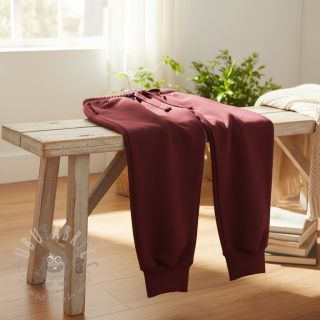 Dresówka drapana JOGGING dark red