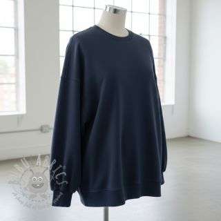 Dresówka drapana JOGGING navy