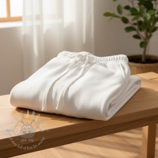 Dresówka drapana JOGGING white