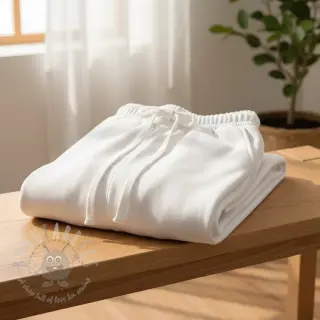 Dresówka drapana JOGGING white