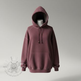 Dresówka drapana JOGGING aubergine melange