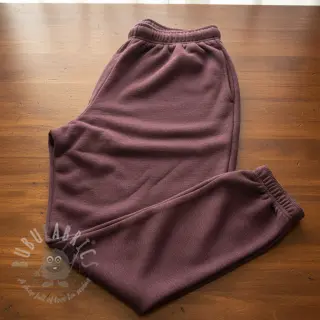 Dresówka drapana JOGGING aubergine melange
