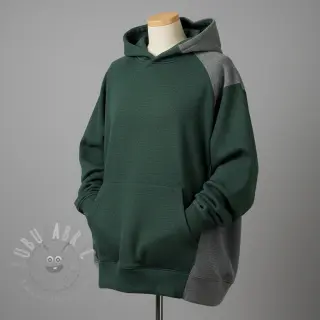 Dresówka drapana JOGGING dark green melange
