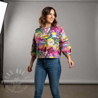 Dresówka Manga fuchsia digital print