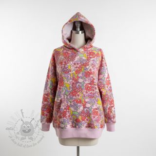 Dresówka Abstract flowers pink digital print